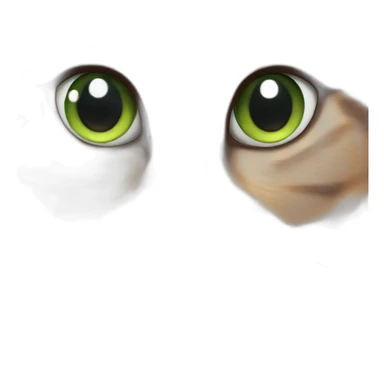 calico cat green eyes sticker