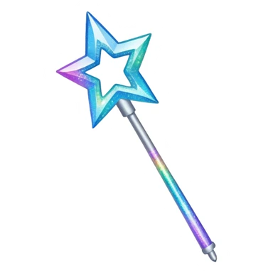 glitter magic wand sticker