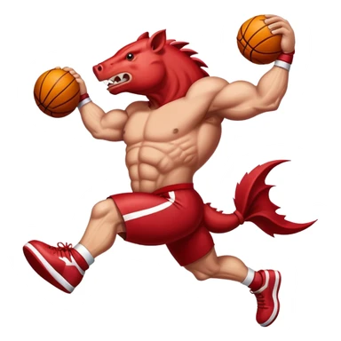 Razorback dunking sticker