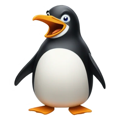 A very surprised penguin sticker