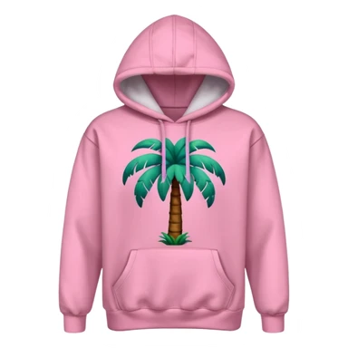 Pink palm puff hoodie sticker
