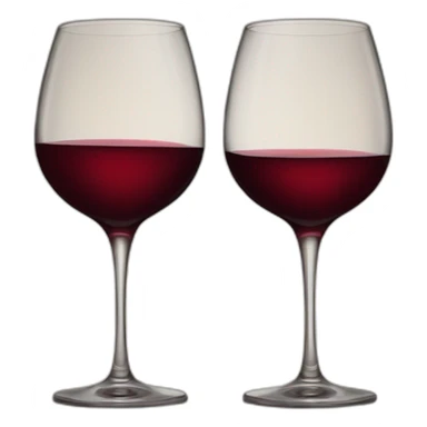 Two glasses of red wine are toasting sticker