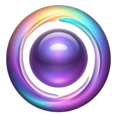 Elegant energy orb with floating tie or bowtie element inside, masculine style inspiration, soft radiating waves sticker