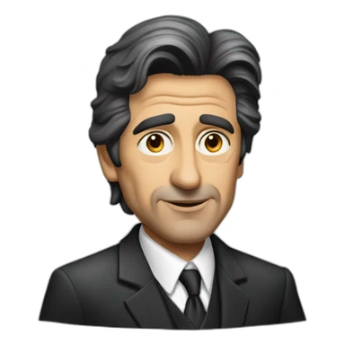 al pacino cartoon wearing suit sticker