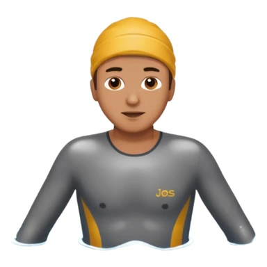 A man who falling down in river sticker