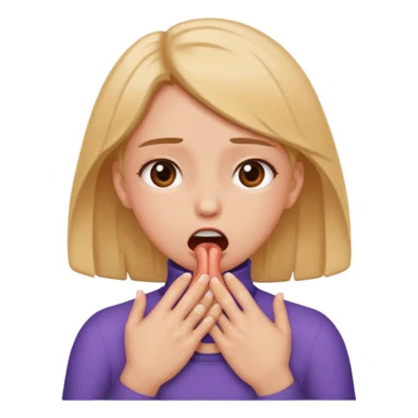 A girl chocking herself out sticker