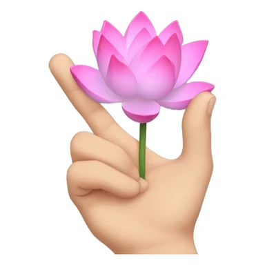 Lotus flowers in boys hand sticker