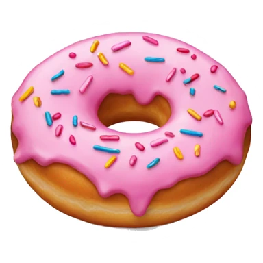 Donut with pink frosting and sprinkles  sticker