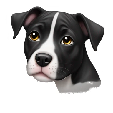 Black and white staffy puppy sticker