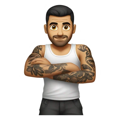 an albanian guy with a tattoo of a 2-headed eagle on his arm sticker