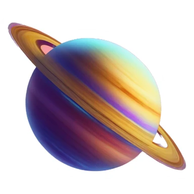 lisa frank saturn planet sticker