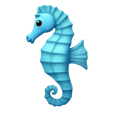 pastel blue seahorse sticker