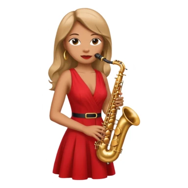 woman Swing jazz musician playing saxophone sticker