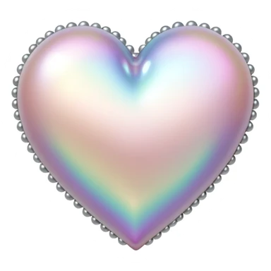 Corazón con perlas  sticker