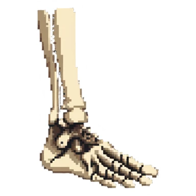 skeleton foot, bones of human foot, anatomical foot bones sticker