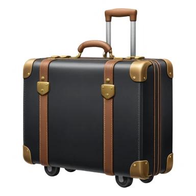 A suitcase with wheels sticker