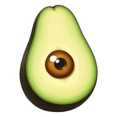 Avocado with big eyes sticker