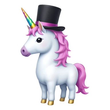 Unicorn with a top hot  sticker