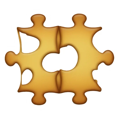 Two puzzle pieces seperated sticker