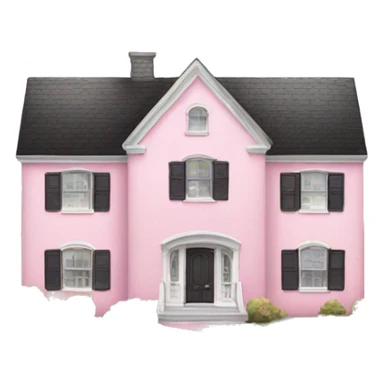 light pink house with ruffles and zebra print and pink driveway sticker