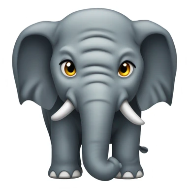 Mean scary elephant snarling  sticker