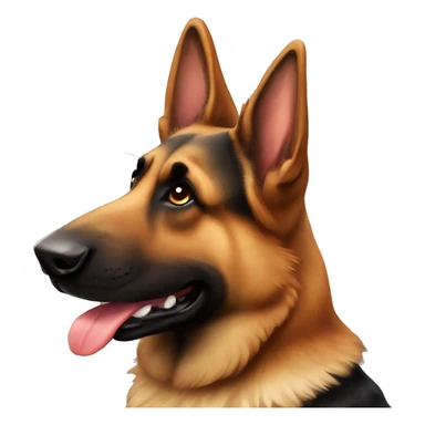 German shepherd that has red and brown fur sticker
