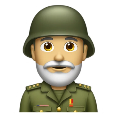 Militar de ejército español con barba ojos castaños sticker
