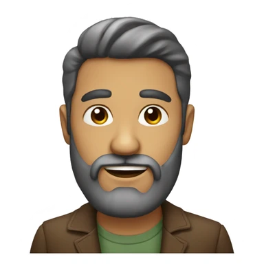 hombre calvo con barba sticker