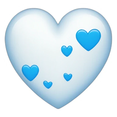 Blue and white heart sticker