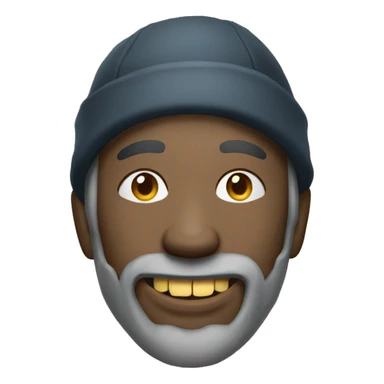 homeless man with gold teeth sticker