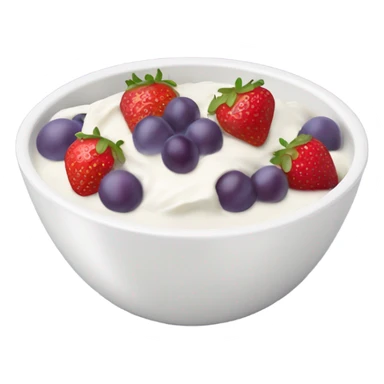 fruit yogurt bowl with strawberries and grapes sticker