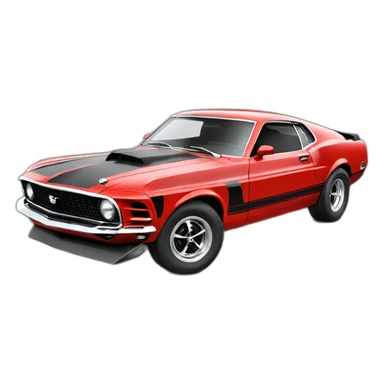 Red mustang mach 1 sticker