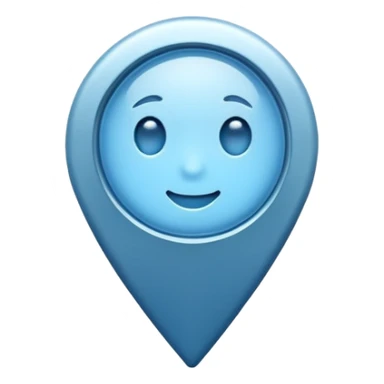 Soft blue location pin sticker