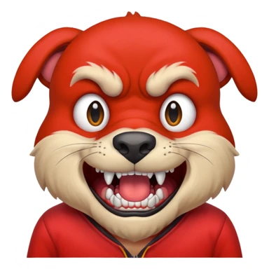 make one sad make one happy and make one mad a dog with red clothers sticker