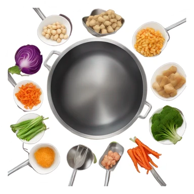 Food in wok sticker