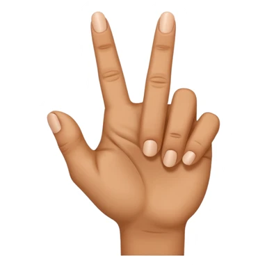 Now bend the middle finger only sticker