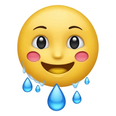 Un emoji qui pleure et qui sourit sticker