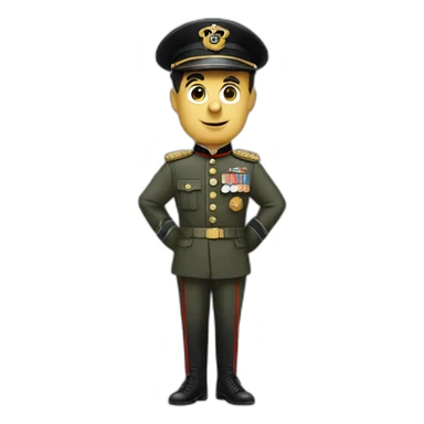 Charlie chaplin With a military general outfit sticker
