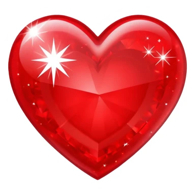 A red heart made of diamond with name Jacky sticker