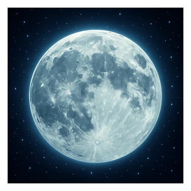 digital illustration of a moon sticker