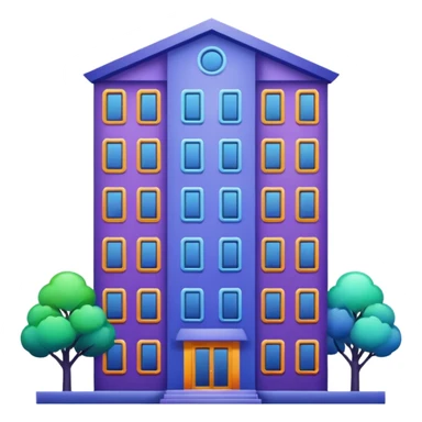 I want a 7 storey building with 7 chakras colour. Starting with violet, indigo, blue, green, yellow, orange , red sticker