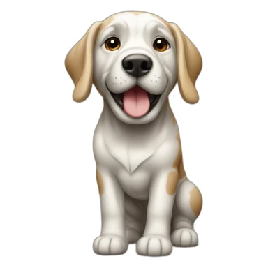 Chien sur un zèbre sticker