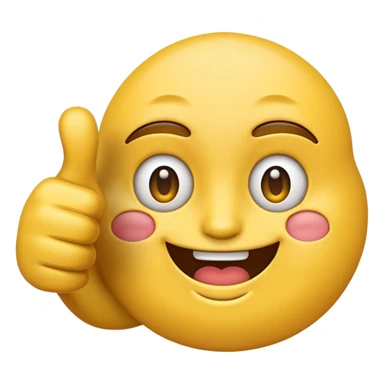 Emoji with two thumbs up but kinda awkward  sticker