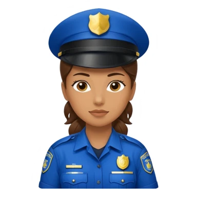 female police officer wit blue buckle sticker