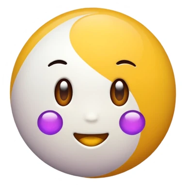 bola branco e roxa sticker