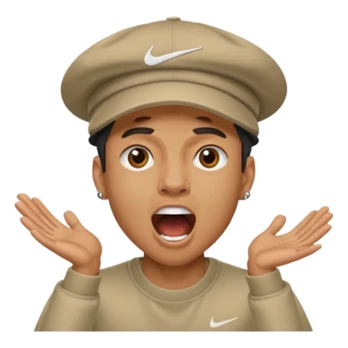 Ragazzo con cappello Nike mulatto che dice col Police in su sticker