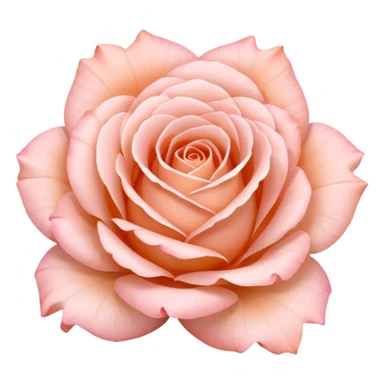 Pale pink and peach Receptacle rose sticker