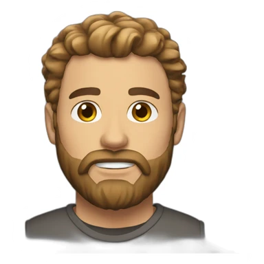 Brock lesna 2023 emoji with beard sticker