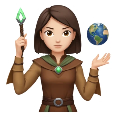 earth bender woman who has powers to shape earth sticker