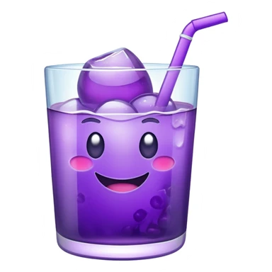 glass of grape koolaid with ice sticker